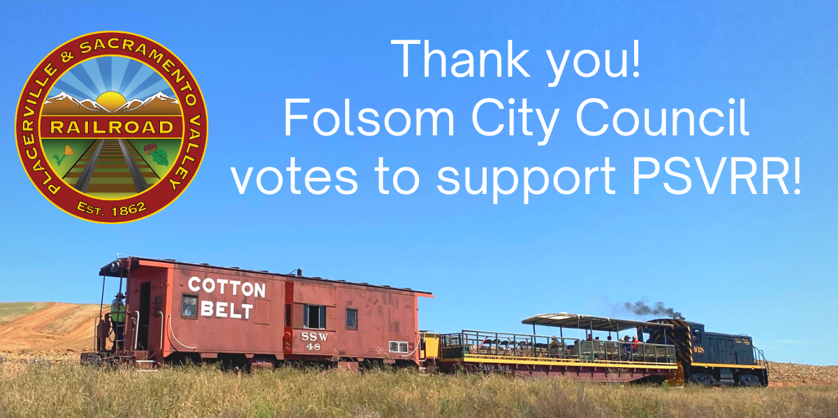 WE DID IT! Folsom City Council Voted to support PSVRR 5-0 !